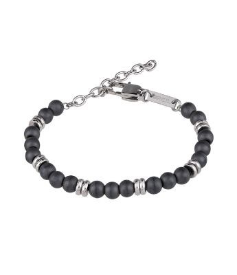 BREIL BRACCIALE ARTHA BRACCIALE IN ACCIAIO E PIETRA NATURALE EMATITE GRIGIA TJ2882